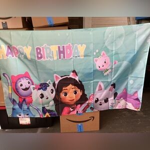 Mia's Dollhouse Birthday Backdrop